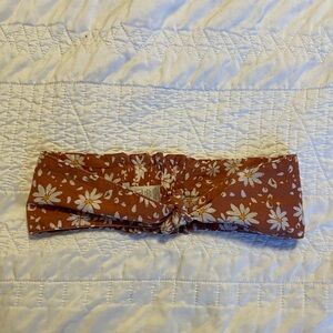 Aerie Knot Tie Floral Headband in Terracotta - OS